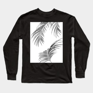 Palm print, Minimal plant print Long Sleeve T-Shirt